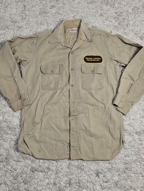VTG 50s Distress 5 Brothers Sanforized Union Made Work Shirt M